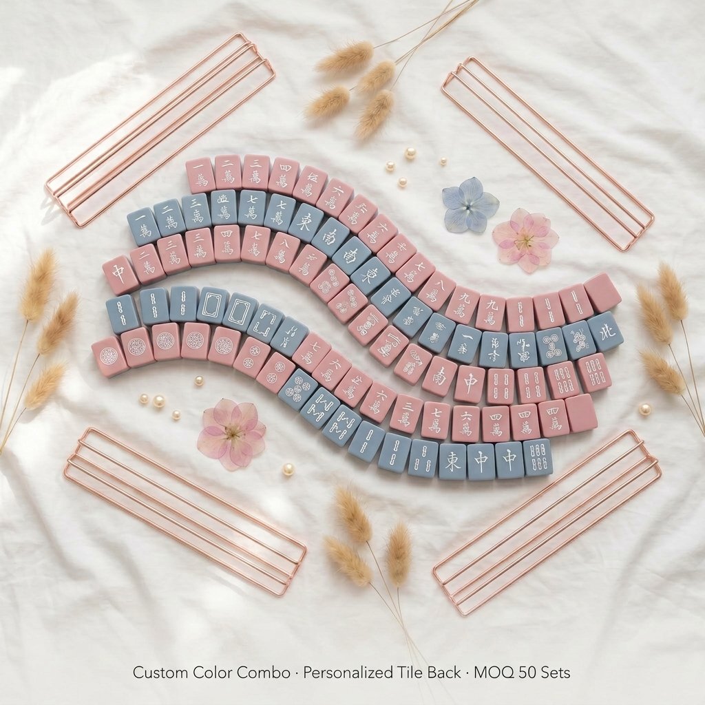 Custom Signature Acrylic American Mahjong Set – 166 Tiles for OEM & ODM detail