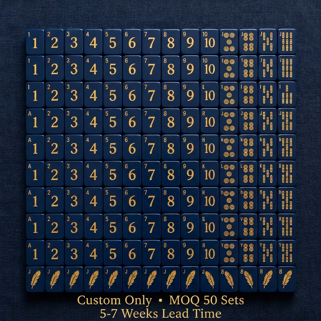 Custom Signature Acrylic American Mahjong Set – 166 Tiles for OEM & ODM (CS-016)