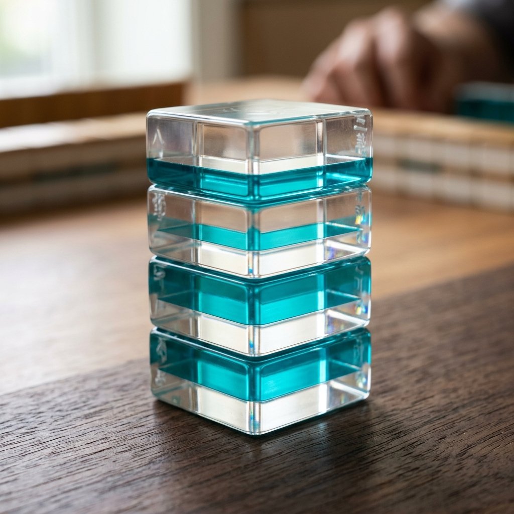 Custom 4-Layer Acrylic American Mahjong Set – 166 Tiles for OEM & ODM detail