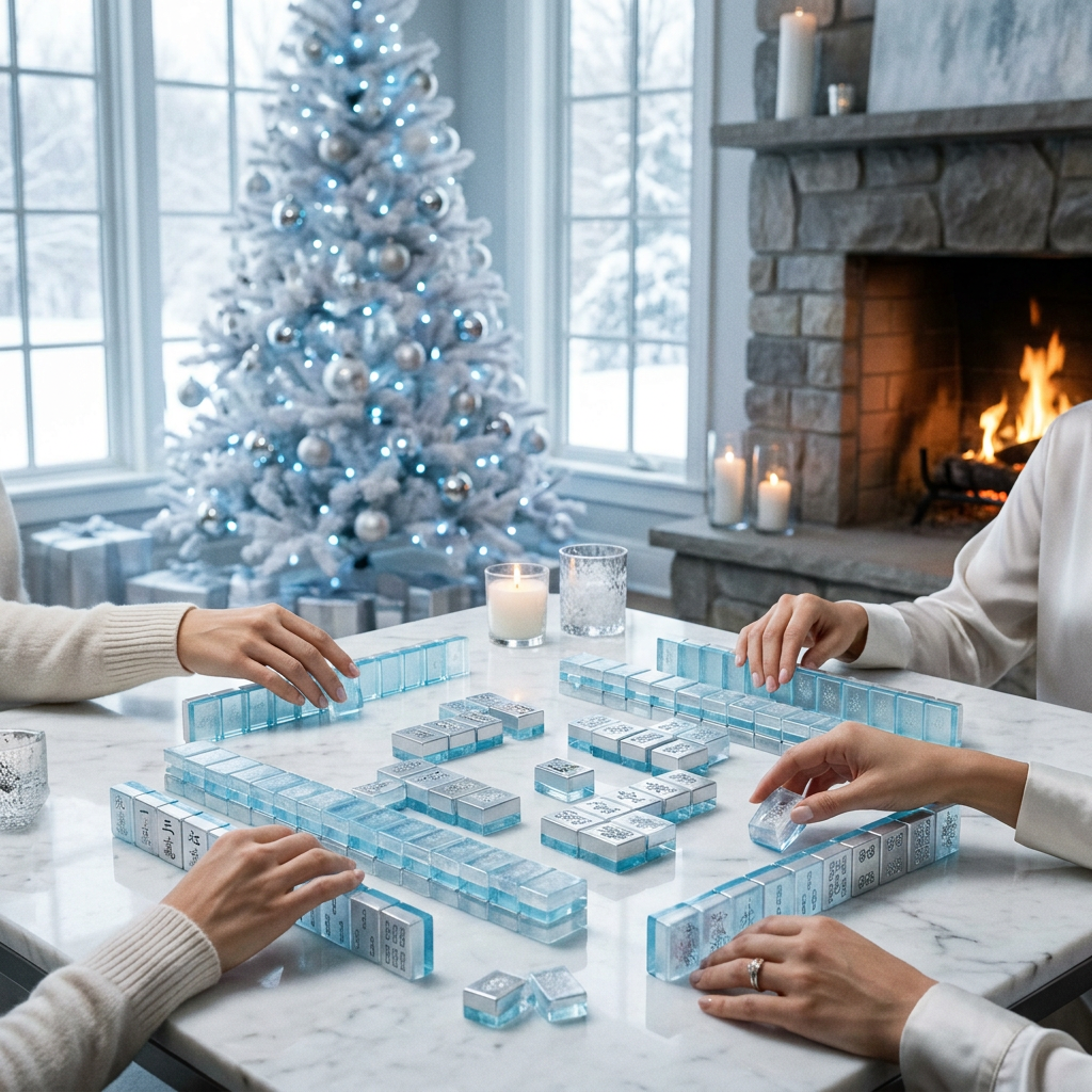 Custom Snowflake Acrylic American Mahjong Set – 166 Tiles for OEM & ODM view 4