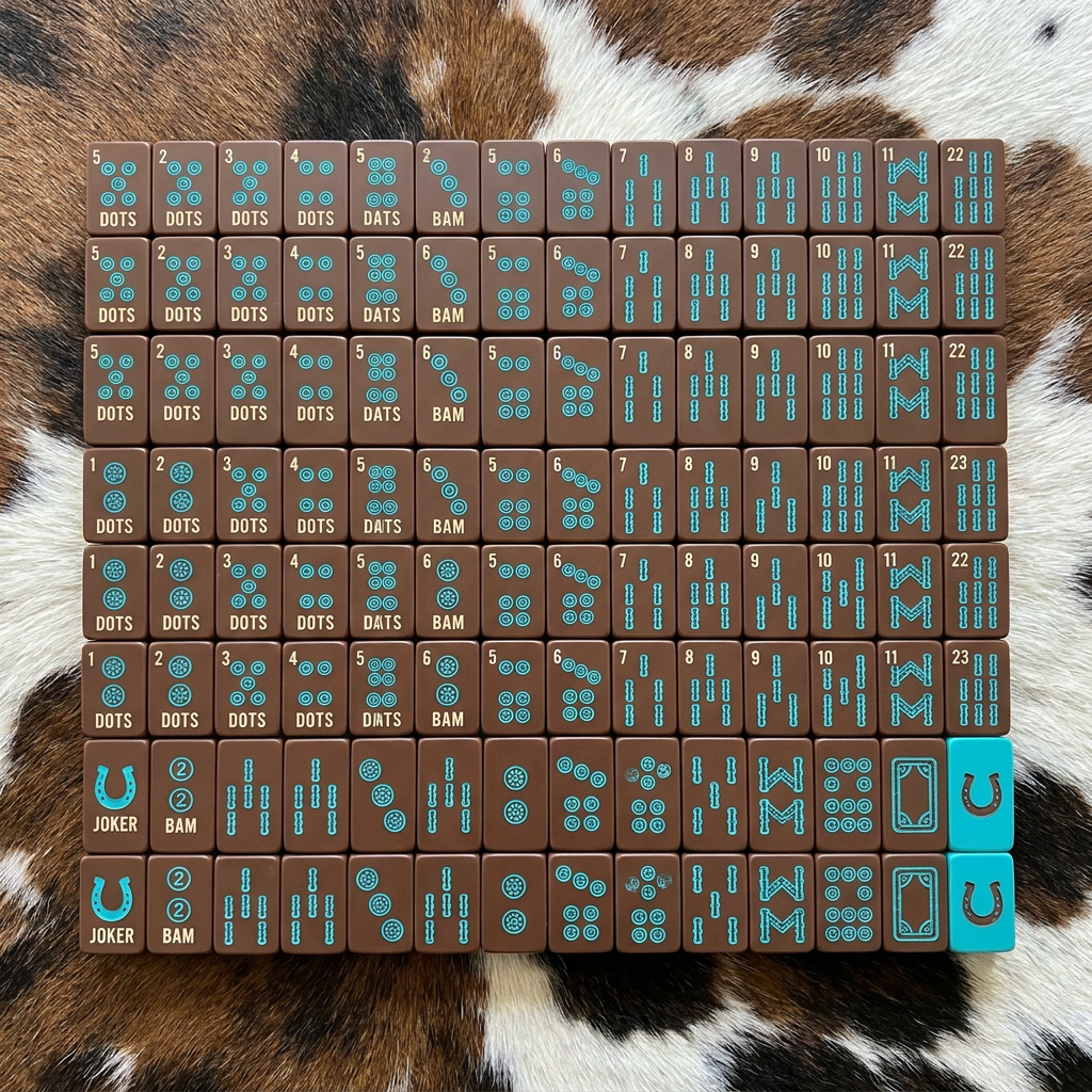 Custom Western Boot Acrylic American Mahjong Set – 166 Tiles for OEM & ODM detail