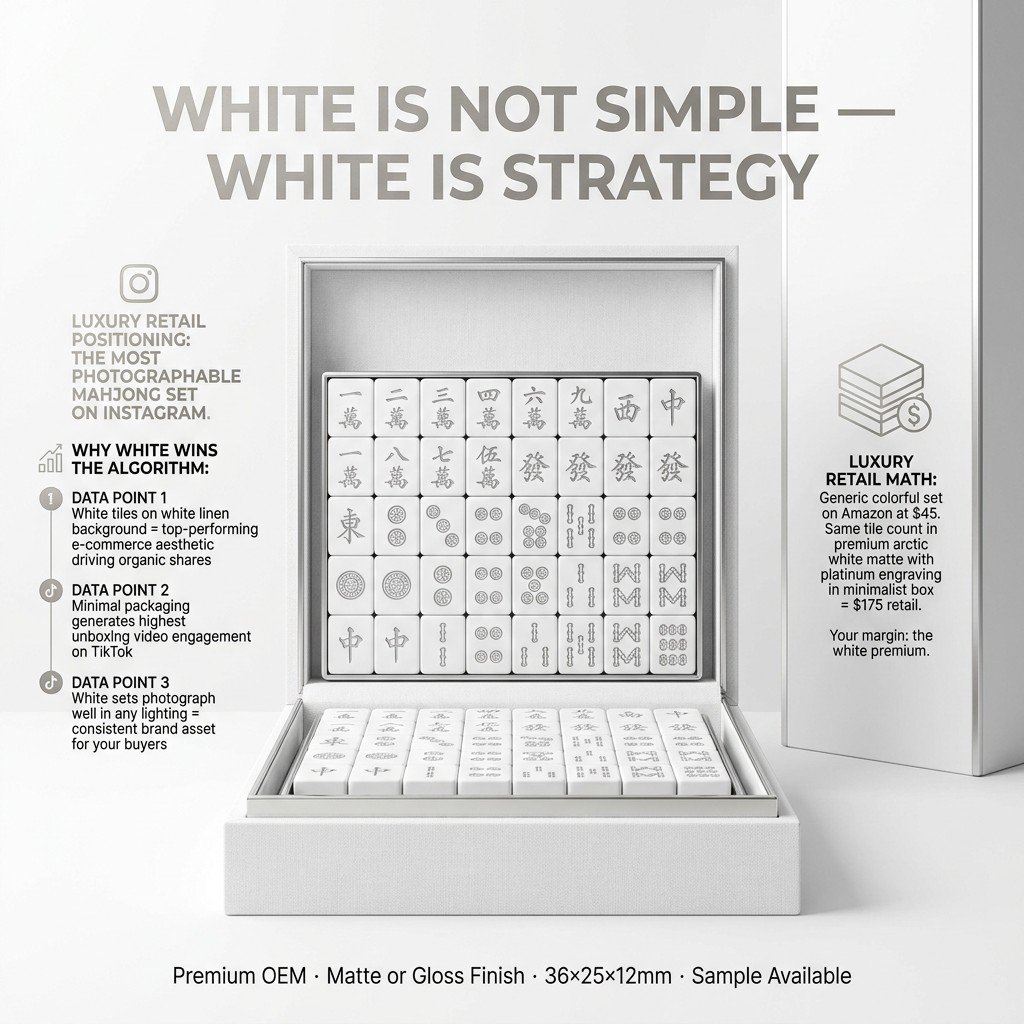 Custom Durable Acrylic American Mahjong Set – 166 Tiles for OEM & ODM detail