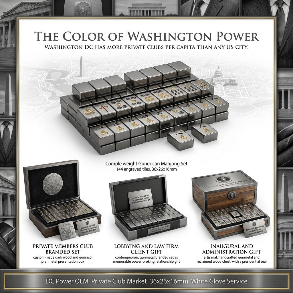 Custom Gunmetal Acrylic American Mahjong Set – 166 Tiles for OEM & ODM detail