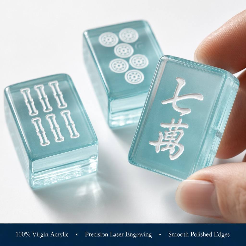 Custom Ocean Mist Acrylic American Mahjong Set – 160 Tiles for OEM & ODM — Ocean Mist variant