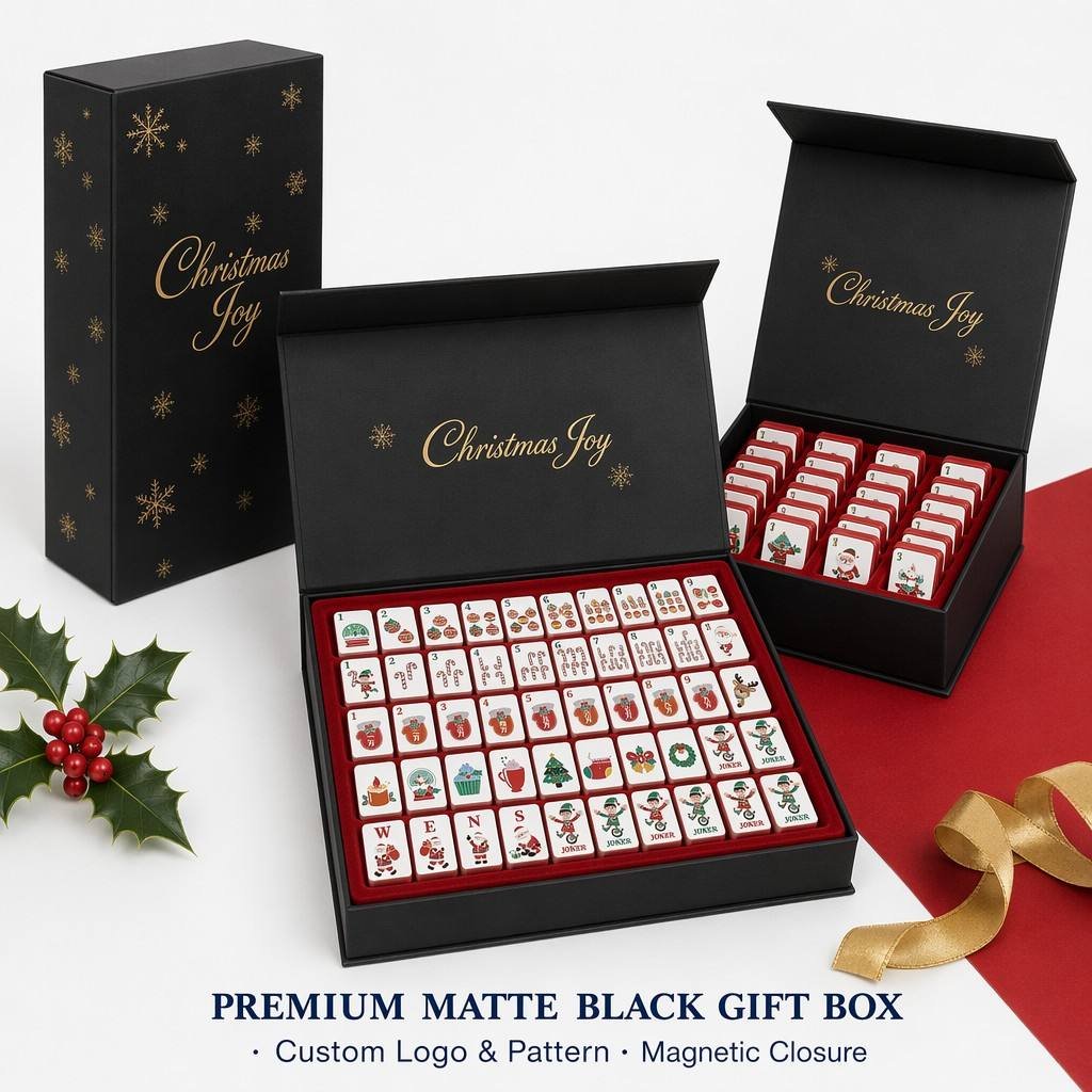 Custom White Acrylic American Mahjong Set – 160 Tiles for OEM & ODM detail