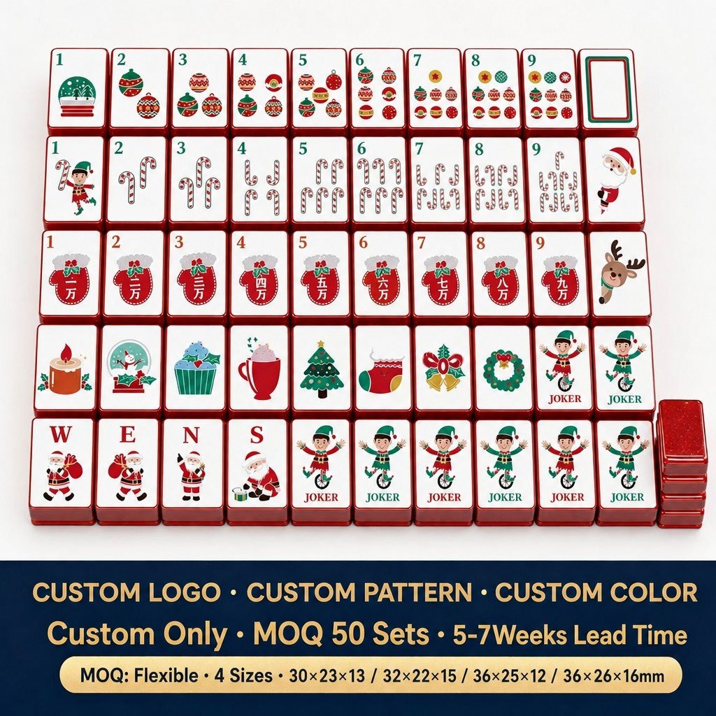 Custom White Acrylic American Mahjong Set – 160 Tiles for OEM & ODM