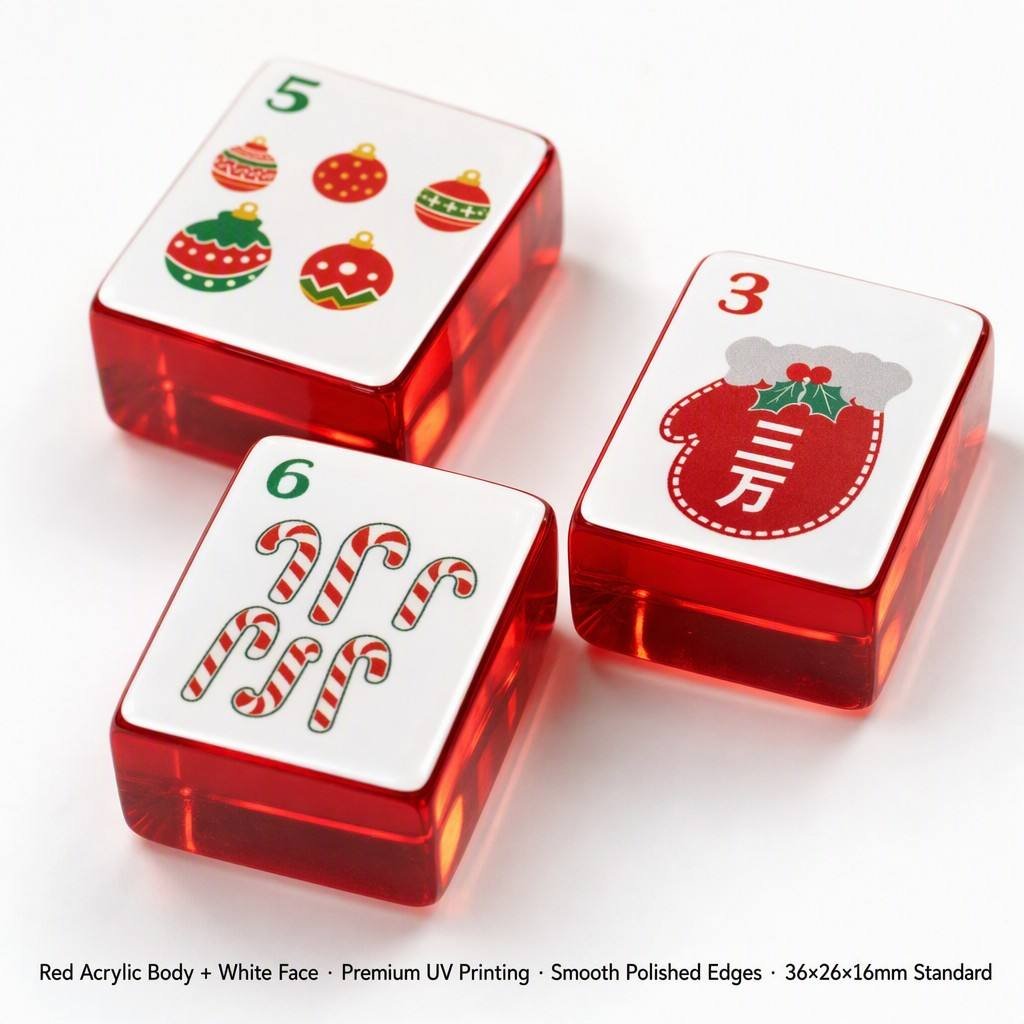 Custom White Acrylic American Mahjong Set – 160 Tiles for OEM & ODM view 3