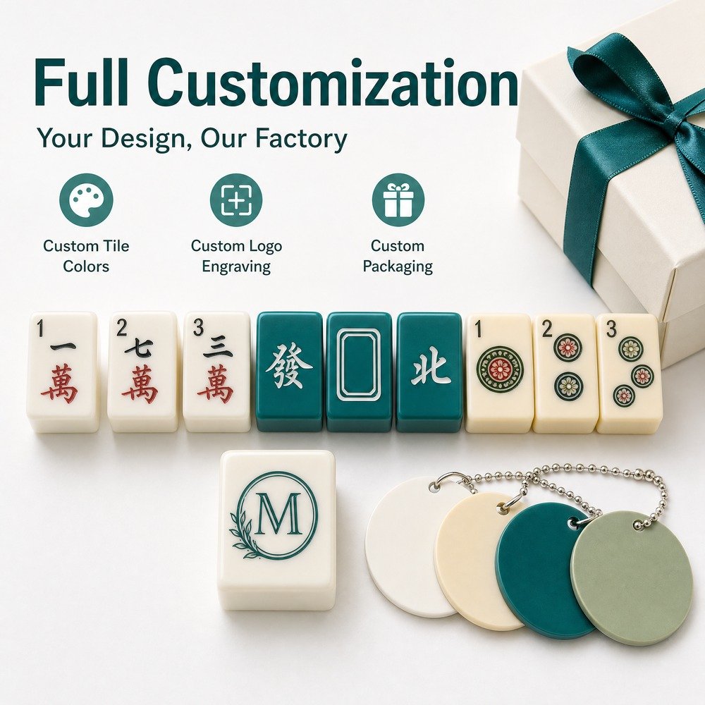 Custom Solid Acrylic American Mahjong Set – 160 Tiles for OEM & ODM view 5