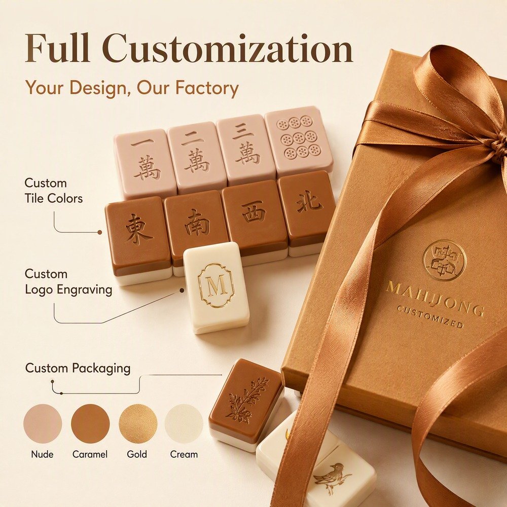 Custom Nude Acrylic American Mahjong Set – 160 Tiles for OEM & ODM view 4