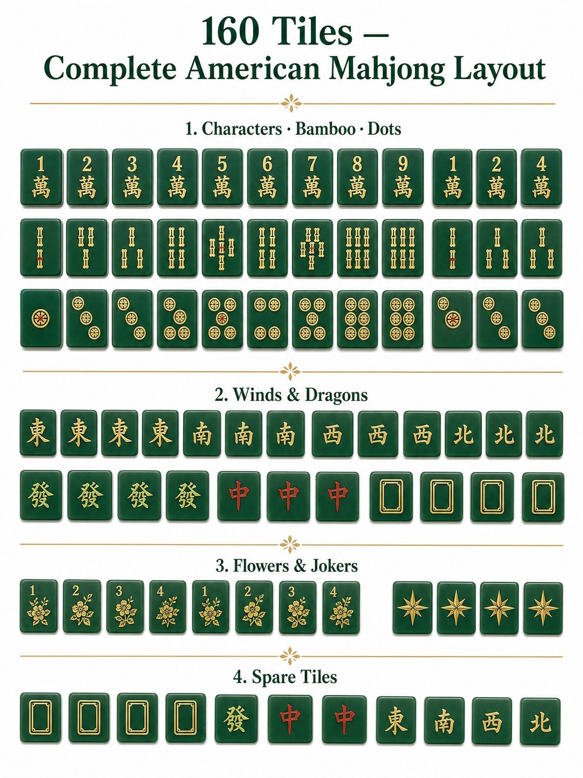 Custom Luxury Acrylic American Mahjong Set – 160 Tiles for OEM & ODM detail