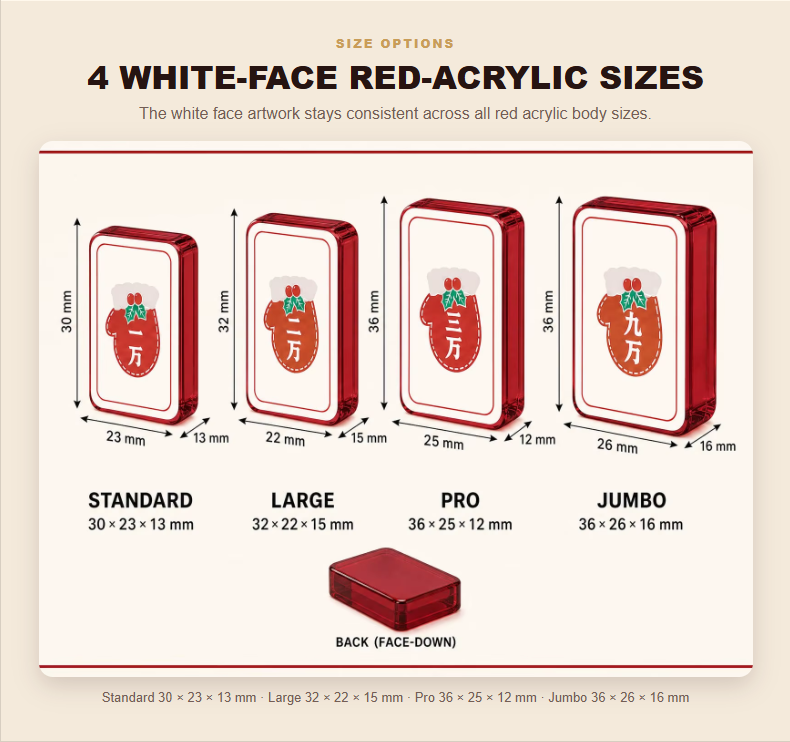 Custom Christmas Acrylic American Mahjong Set – 160 Tiles for OEM & ODM detail