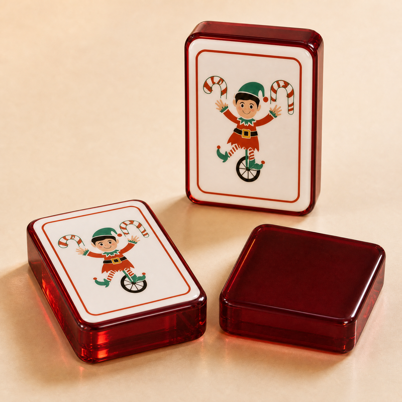 Custom Christmas Acrylic American Mahjong Set – 160 Tiles for OEM & ODM view 3