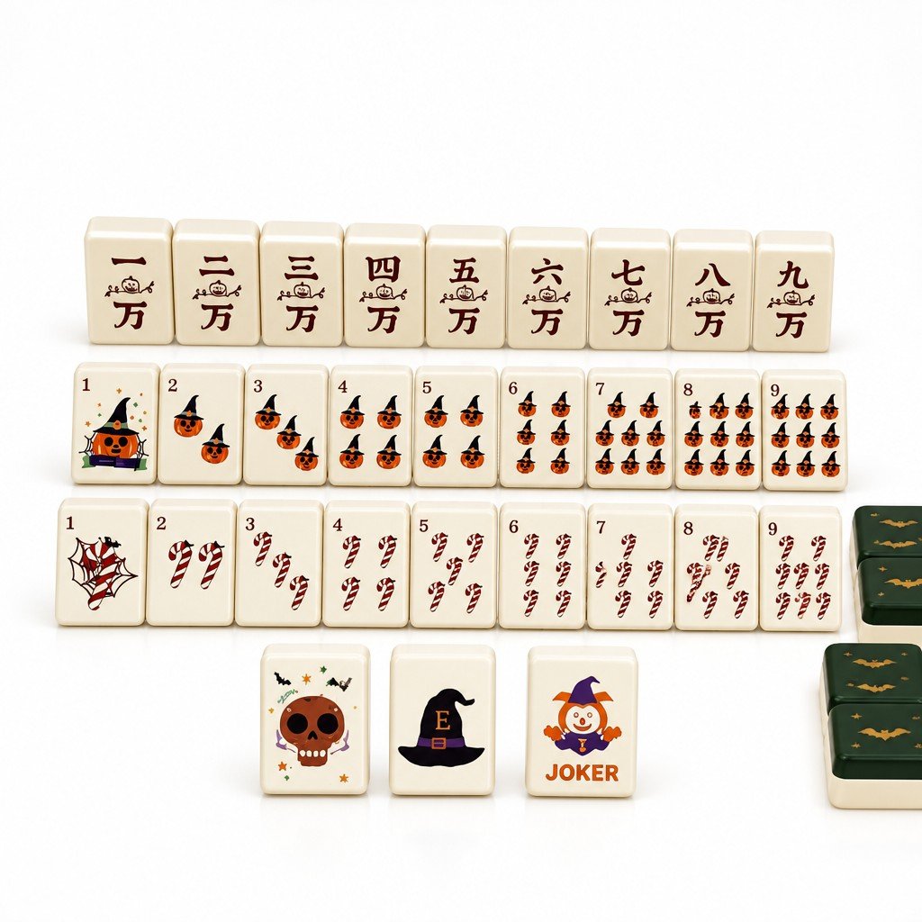 Custom Halloween Acrylic American Mahjong Set – 160 Tiles for OEM & ODM